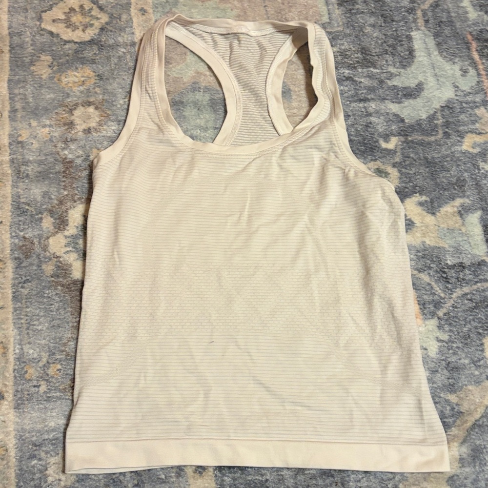 Lulu Lemon White Racerback Tank Top